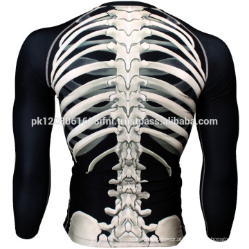 2016 Custom Made MMA Rash Guard / MMA Rash Guard Logotipo Customizado / BJJ Rash Guard